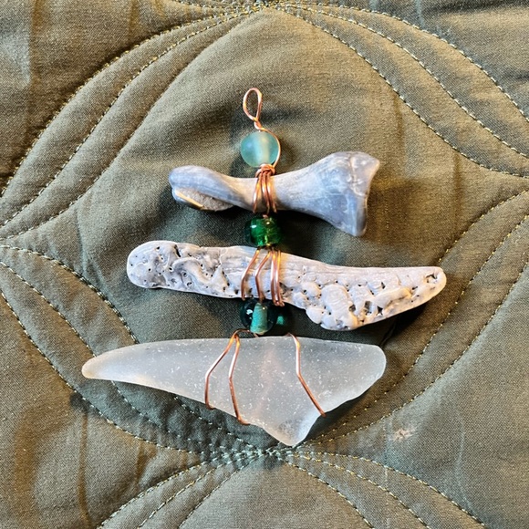 Jewelry - “Tidepole Totem” Handcrafted Wire-Wrapped Stone Pendant